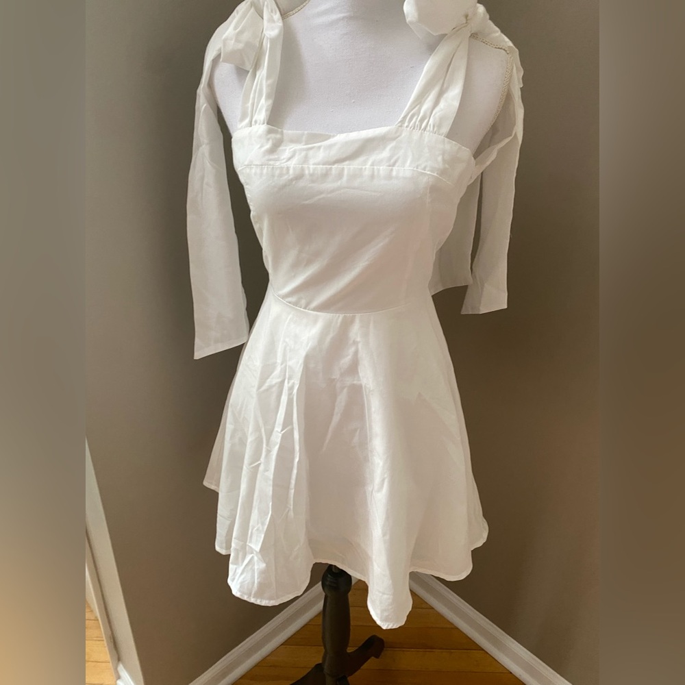 NWT Bikinishe Square Neck tie Strap Mini Dress - Picture 4 of 6